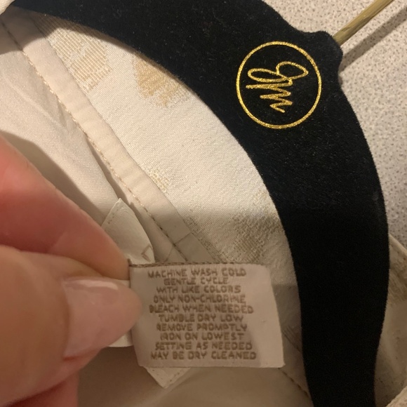 Chico’s Ivory/Tan Open Front Lined Jacket sz 1 - Picture 6 of 6